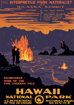 Hawaii National Park - National Park Service Poster