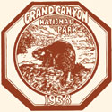Grand Canyon National Park Window sticker - 1938 - Beaver